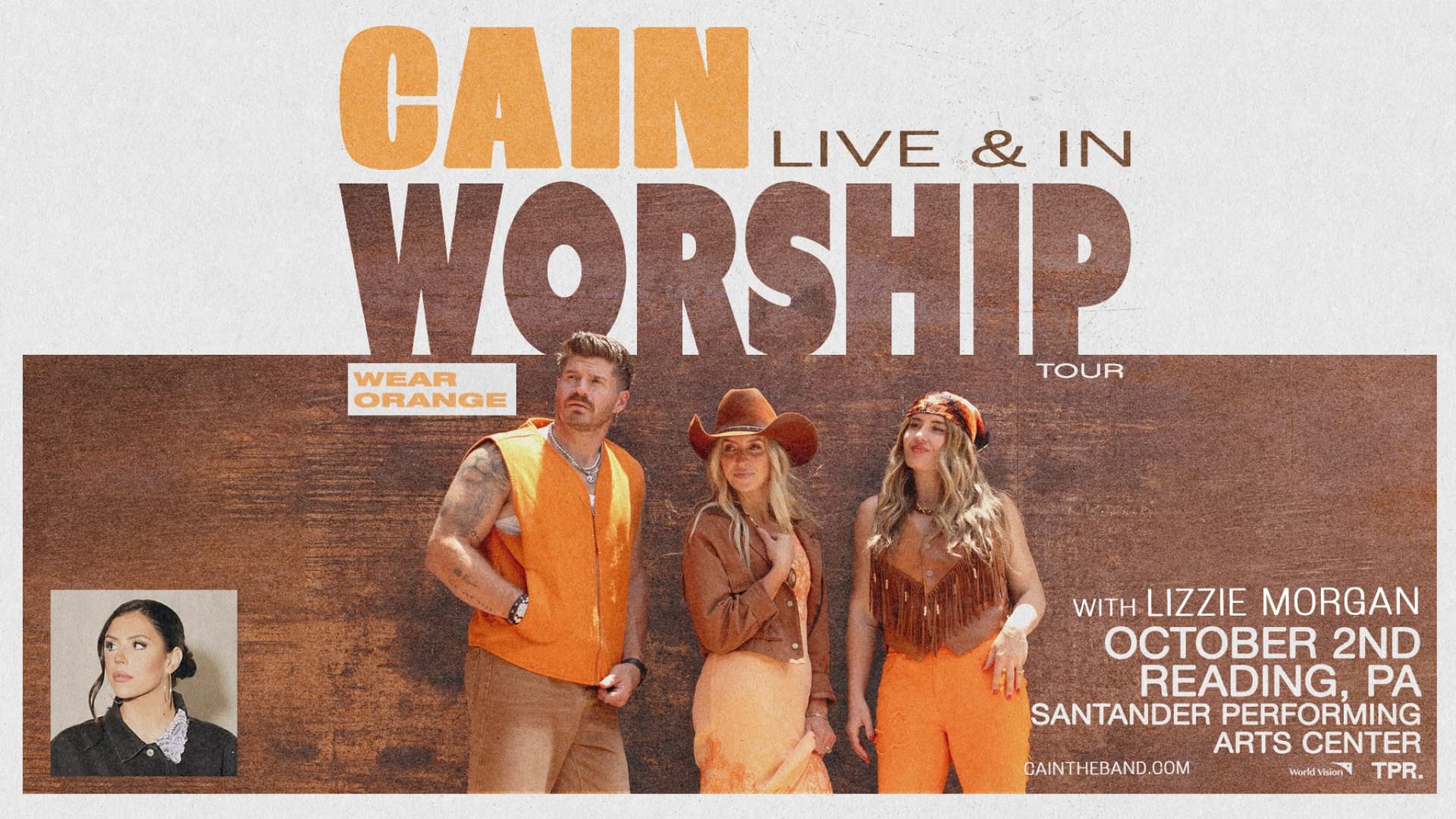 CAIN: Live and In Worship Tour with special guest Lizzie Morgan CAIN: Live and In Worship Tour with special guest Lizzie Morgan