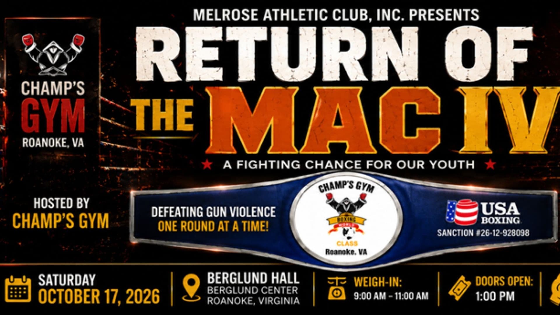 Return of the MAC IV- Boxing Against Gun Violence Return of the MAC IV- Boxing Against Gun Violence